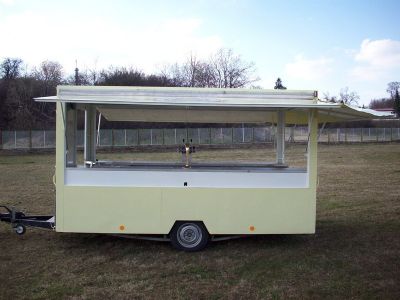 Schankwagen 3 Seiten auf